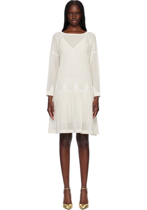 Bode Off-White Salt Marsh Midi Dress