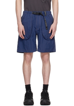 and wander Blue Gramicci Edition Brushed Nylon Shorts