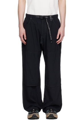 and wander Black Gramicci Edition Nylon Double Knee Trousers