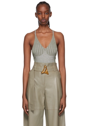 AERON Green Viscose Silver Bodysuit
