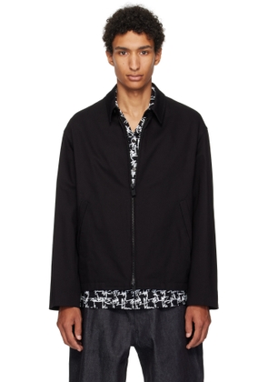 Y's For Men Black Katsuragi Zip Blouson Jacket