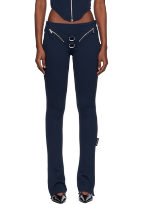 Off-White Navy Heavy Jersey Slim Trousers