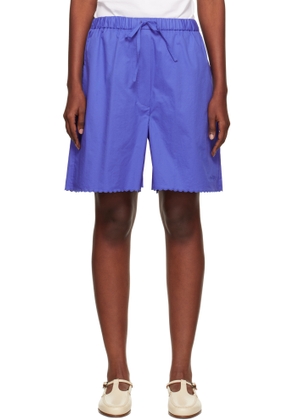 Cordera Blue Wavy Bermuda Shorts