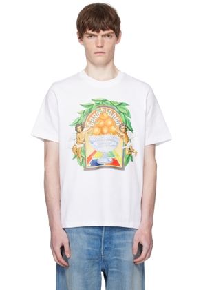 Casablanca White Triomphe D'Orange Short-Sleeve T-Shirt