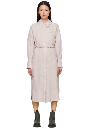 GANNI Purple Hemp Midi Dress
