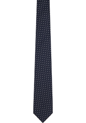TOM FORD Navy Micro Dot Weave Tie