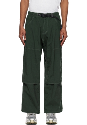 and wander Green Gramicci Edition Nylon Double Knee Trousers