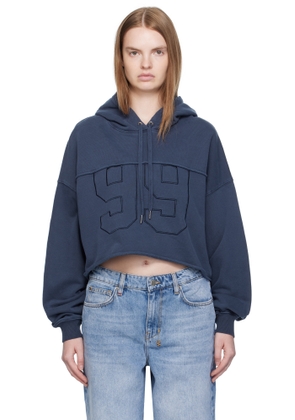 Ksubi Navy Oh G Cropped Hoodie