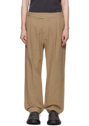 Craig Green Tan Double Pleat Trousers