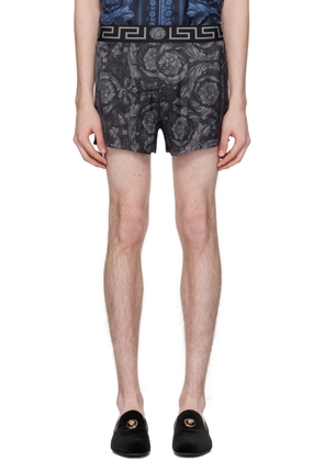 Versace Underwear Black Barocco Pyjama Shorts