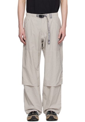 and wander Gray Gramicci Edition Nylon Double Knee Trousers