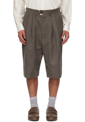 Camiel Fortgens Brown Slim Suit Shorts