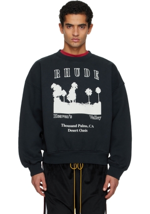 Rhude Black 'Thousand Palms' Crewneck Sweatshirt
