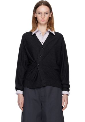 LEMAIRE Gray Relaxed Twisted Cardigan