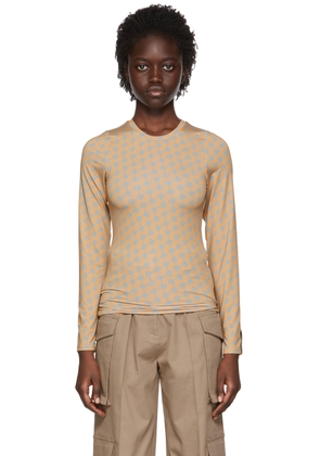 Rokh Brown Polyester T-Shirt