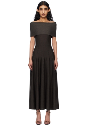 KHAITE Gray Ava Maxi Dress