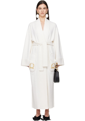 Moschino Off-White Breakfast Long Coat