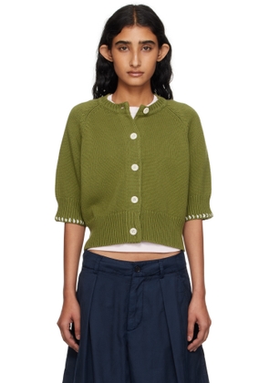 YMC Green Kwai Knit Cardigan