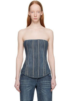 Miaou Blue Libra Denim Corset