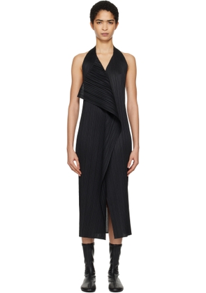 PLEATS PLEASE ISSEY MIYAKE Black Monthly Colors November Maxi Dress