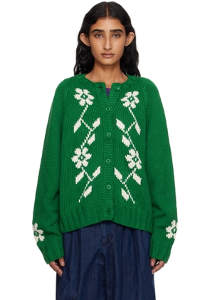 YMC SSENSE Exclusive Green Atomic Cardigan