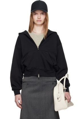 Fear of God ESSENTIALS Black Classic Fit Zip-Up Hoodie