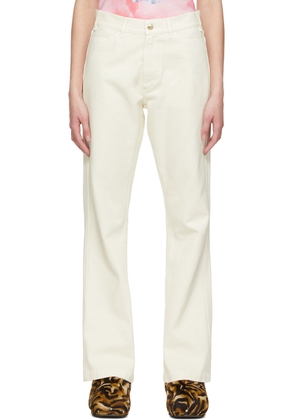 Stockholm (Surfboard) Club Off-White Flared Trousers