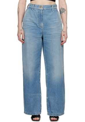 Palm Angels Blue Faded Jeans