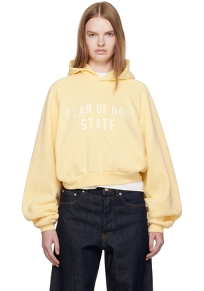 Fear of God ESSENTIALS Yellow Fleece Raglan Hoodie