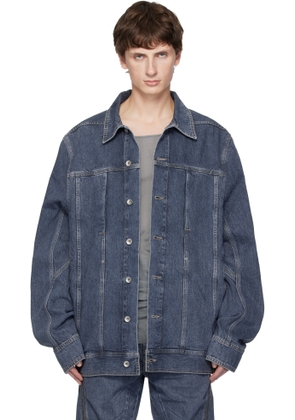 Rick Owens DRKSHDW Blue Concordians Lido Worker Denim Jacket