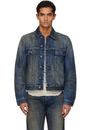 Rick Owens DRKSHDW Blue Concordians Trucker Denim Jacket