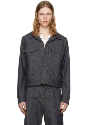 Courrèges Gray Utility Trucker Denim Jacket