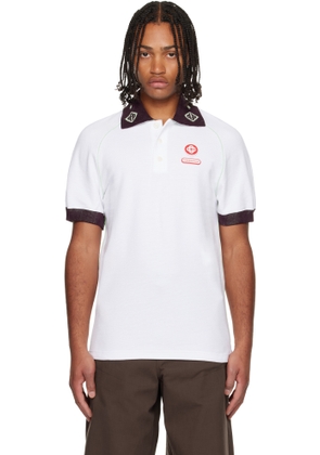 Casablanca White Piqué Polo