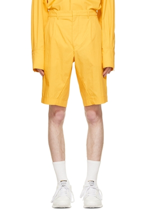 Bianca Saunders Yellow Cotton Shorts