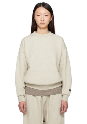 Fear of God ESSENTIALS Beige Classic Fit Crewneck Sweatshirt
