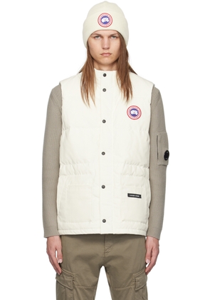 Canada Goose White Freestyle Crew Down Vest
