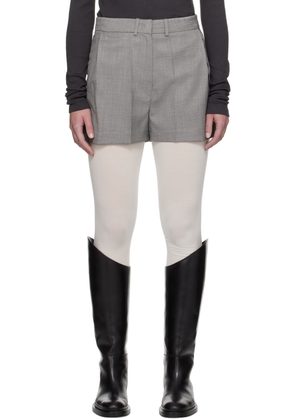 LOW CLASSIC Gray Twill Shorts