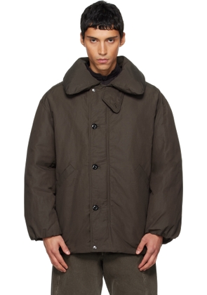 LEMAIRE Brown Puffer Blouson Down Jacket