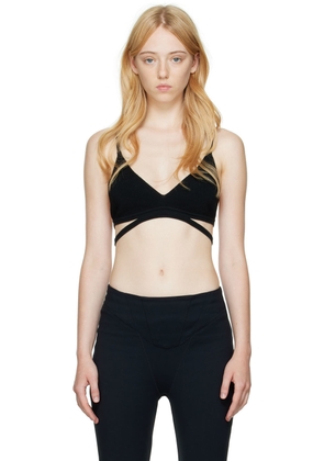 Dion Lee Black Cut-Out Bra
