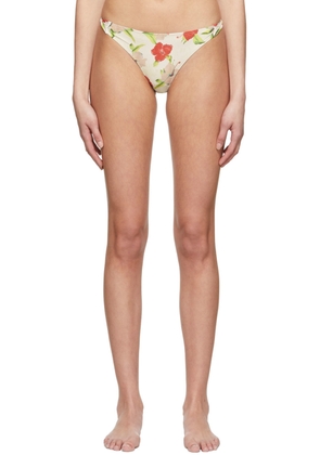GANNI Off-White Twisted Bikini Bottoms