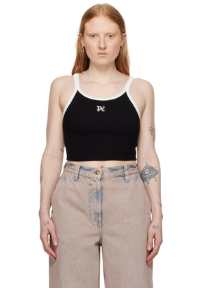 Palm Angels Black Cropped Tank Top