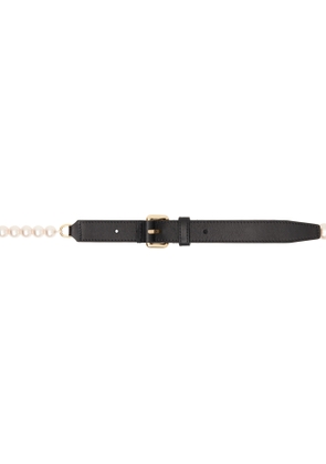 Moschino Black Soft Leather Belt