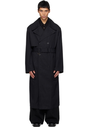 LEMAIRE Black Water-Repellent Trench Coat