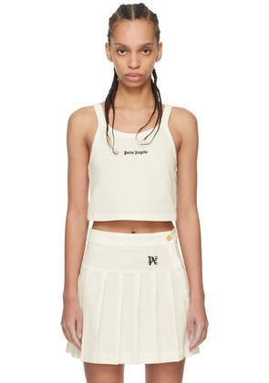 Palm Angels Off-White Embroidered Tank Top