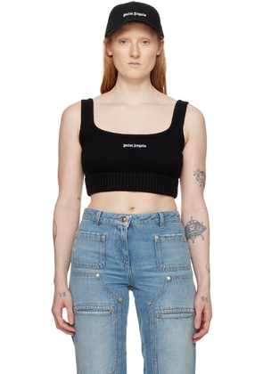 Palm Angels Black Cropped Tank Top