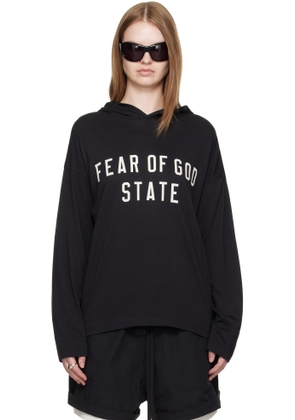 Fear of God ESSENTIALS Black Long Sleeve Hoodie