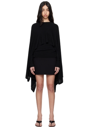 TOTEME Black Cape Knit Sweater