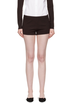 Sandy Liang Brown Hazy Knit Shorts