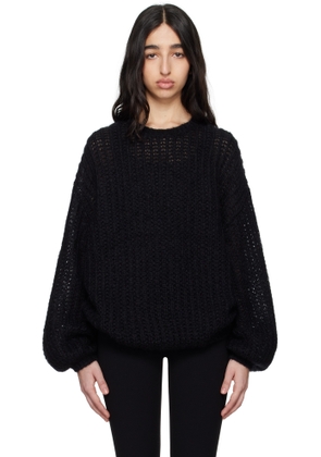 TOTEME Black Puffed Knit Sweater