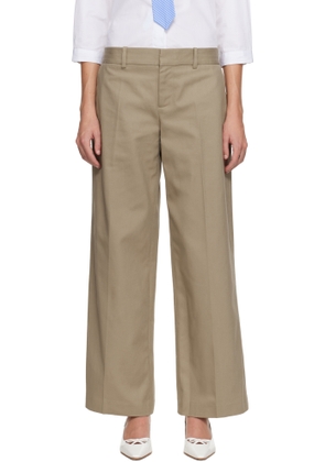Sandy Liang Taupe Grandpa Trousers